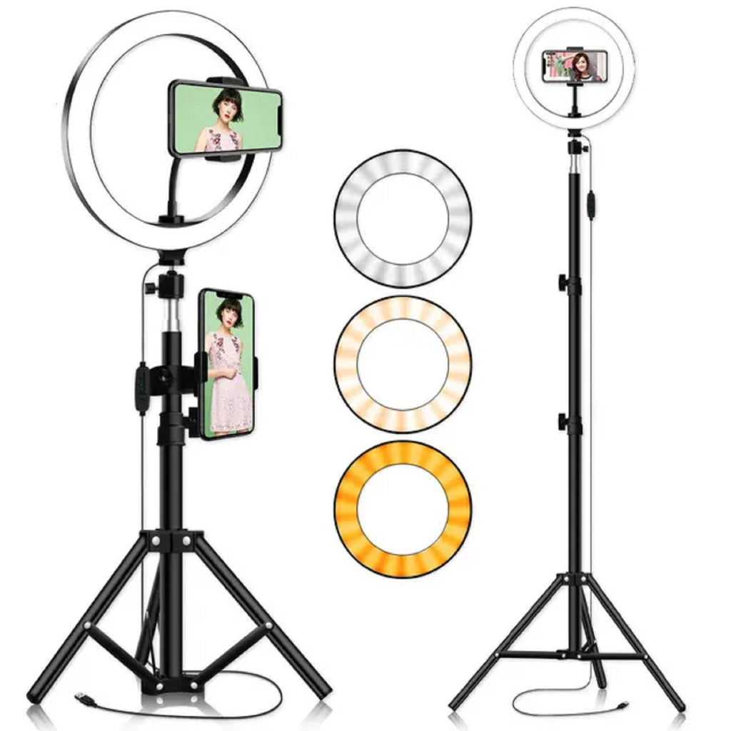 26cm Ring Light With Mobile Holder With 7Feet Tripod Stand in Three Different Mode Light