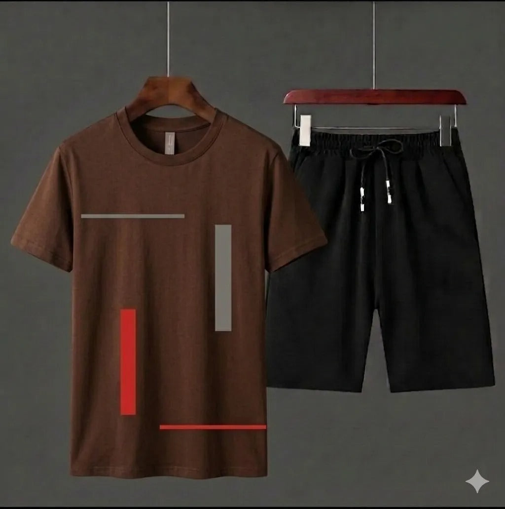 Round Neck Half Sleeves Casual Tracksuit Amazing And Trendy T Shirt And Shorts for men n boys Gym Part Shirt And Jogging Track Suit