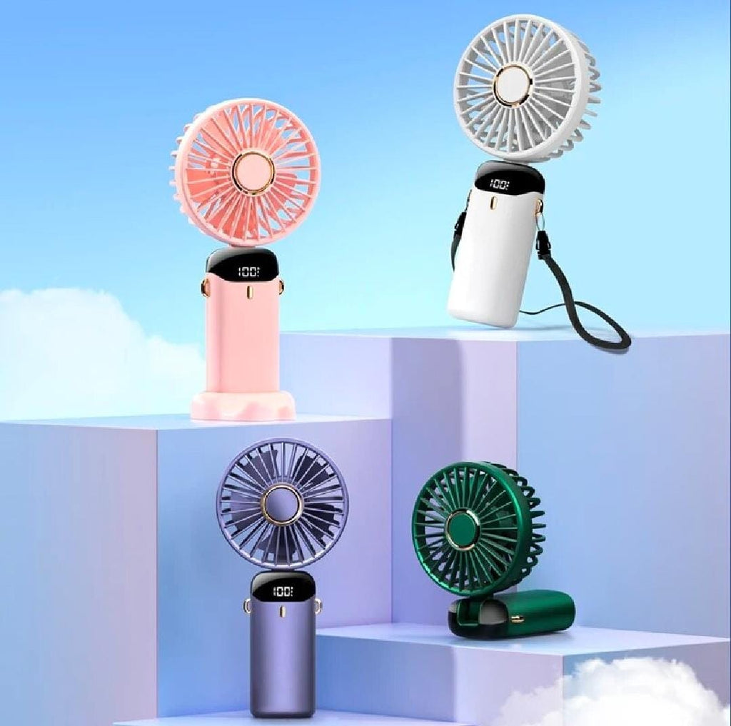 Summer USB Rechargeable Handheld Mini Fan Toy Cartoon Design for Kids Outdoor Portable Desktop Use