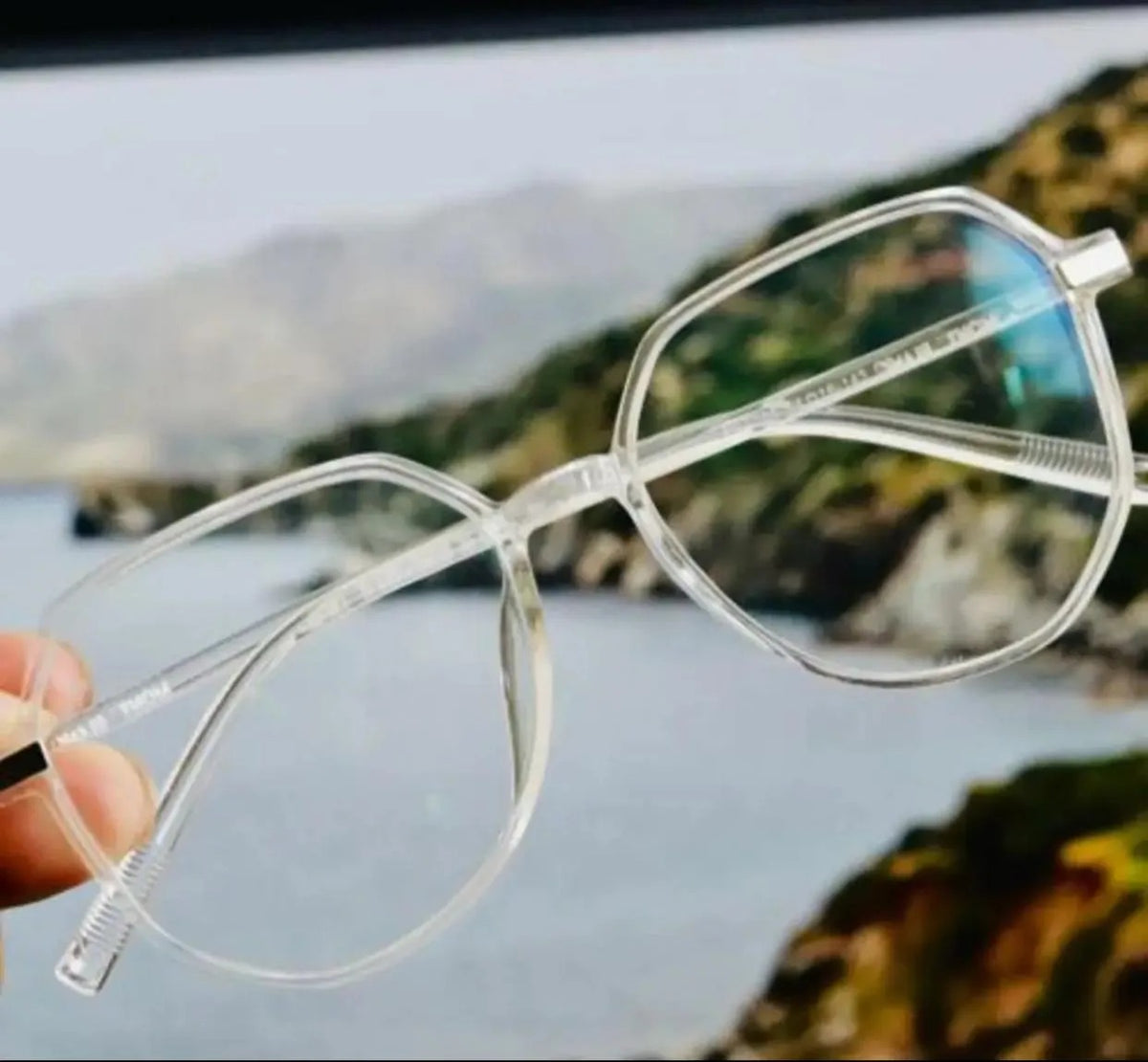 Transparent Lightweight Anti Glare UV Eyeglasses For Men and Women White Glasses for Boys and Girls