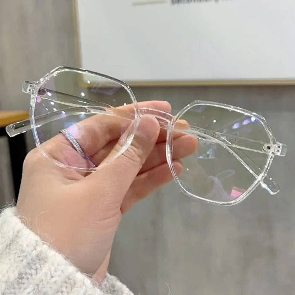 Transparent Lightweight Anti Glare UV Eyeglasses For Men and Women White Glasses for Boys and Girls
